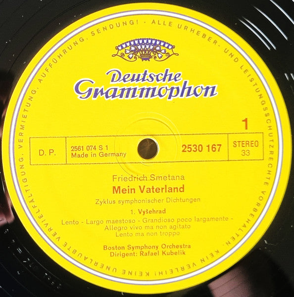 Bedřich Smetana - Boston Symphony Orchestra, Rafael Kubelik : Má Vlast = Mein Vaterland = My Fatherland = Ma Patrie (2xLP + Box)