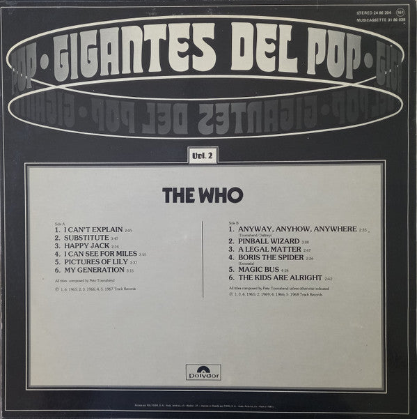 The Who : Gigantes Del Pop Vol. 2 (LP, Comp)