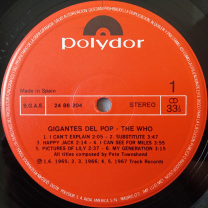 The Who : Gigantes Del Pop Vol. 2 (LP, Comp)