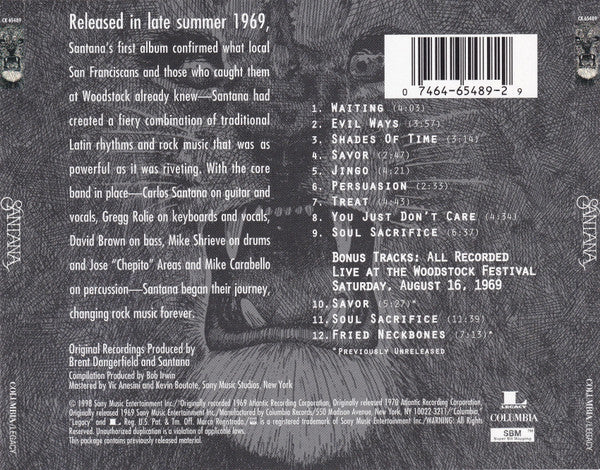 Santana : Santana (CD, Album, RE, RM, 30t)