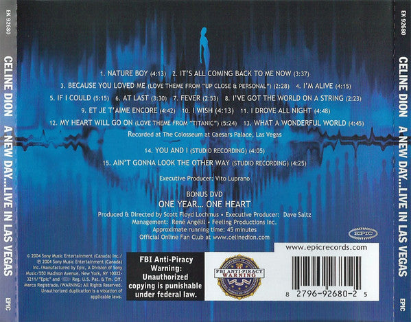 Celine Dion* : A New Day...Live In Las Vegas (CD, Album + DVD-V, NTSC)