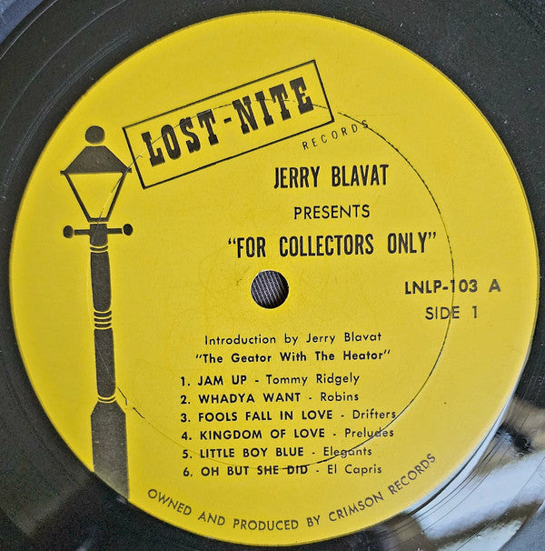 Various : Jerry Blavat Presents "For Collectors Only" (LP, Comp)