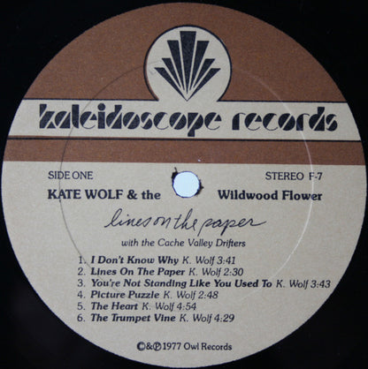 Kate Wolf & The Wildwood Flower With The Cache Valley Drifters : Lines On The Paper (LP, Album, RE)