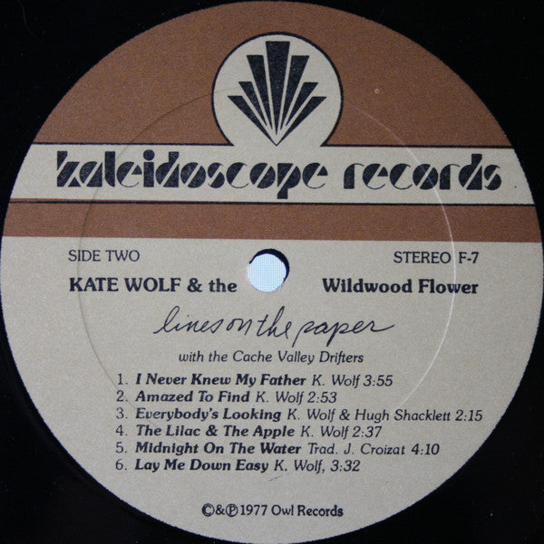Kate Wolf & The Wildwood Flower With The Cache Valley Drifters : Lines On The Paper (LP, Album, RE)