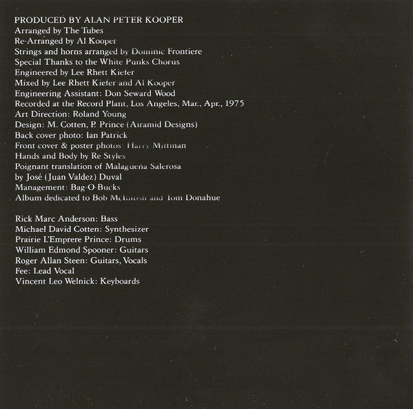 The Tubes : The Tubes (CD, Album, RE, RP, EDC)