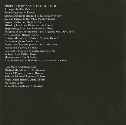 The Tubes : The Tubes (CD, Album, RE, RP, EDC)