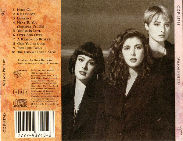 Wilson Phillips : Wilson Phillips (CD, Album)