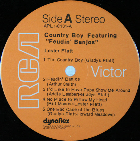 Lester Flatt : Country Boy (Featuring Feudin' Banjos) (LP, Album, Ind)