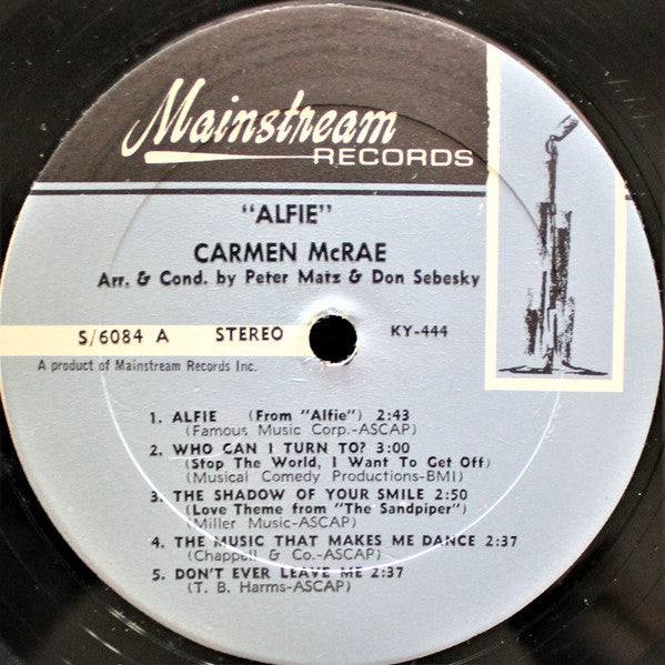 Carmen McRae : Alfie (LP, Album)