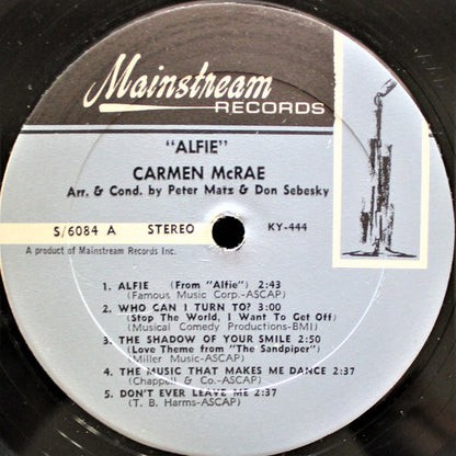 Carmen McRae : Alfie (LP, Album)