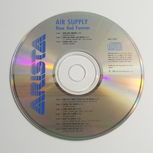 Air Supply : Now And Forever (CD, Album, RE)