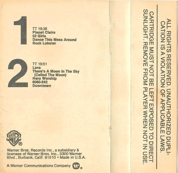 The B-52's : The B-52's (Cass, Album, Win)