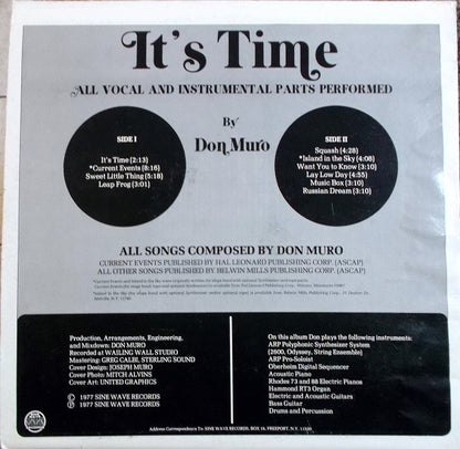 Don Muro : It's Time (LP, Album)