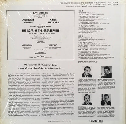 Anthony Newley, Cyril Ritchard : The Roar Of The Greasepaint - The Smell Of The Crowd (LP, Album, Mono)