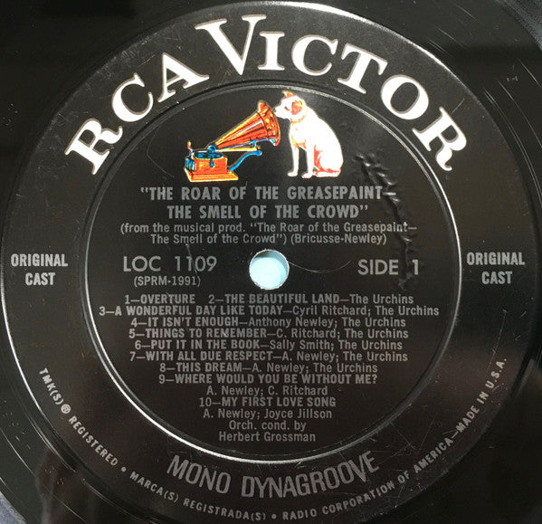 Anthony Newley, Cyril Ritchard : The Roar Of The Greasepaint - The Smell Of The Crowd (LP, Album, Mono)