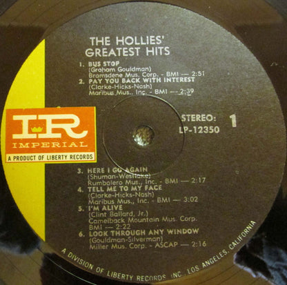 The Hollies : The Hollies' Greatest Hits (LP, Comp)