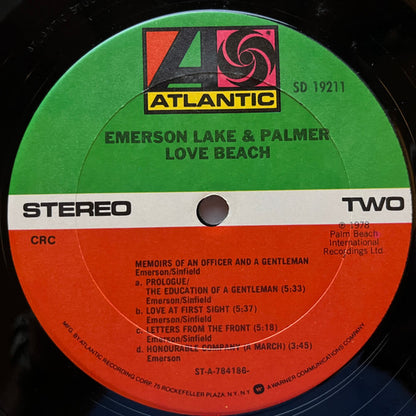 Emerson, Lake & Palmer : Love Beach (LP, Album, Club, Ter)