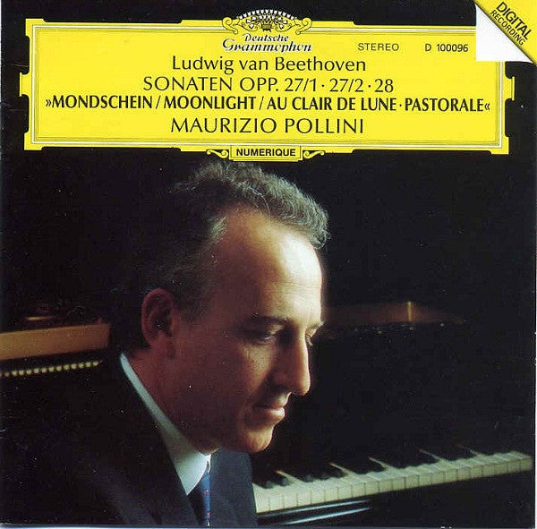 Ludwig van Beethoven, Maurizio Pollini : Sonaten Opp. 27/1 • 27/2 • 28 »Mondschein = Moonlight = Au Clair De Lune • Pastorale« (CD, Club)