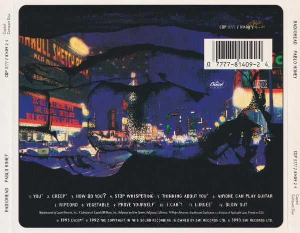 Radiohead : Pablo Honey (CD, Album, RE, EMI)