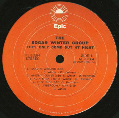 The Edgar Winter Group : They Only Come Out At Night (LP, Album)