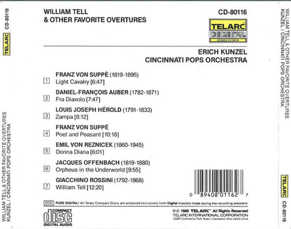 Erich Kunzel, Cincinnati Pops Orchestra : William Tell & Other Favorite Overtures (CD, Album, RE)