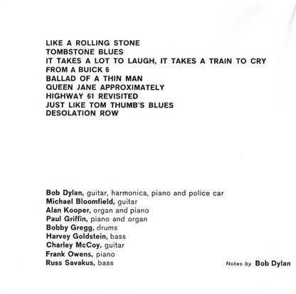Bob Dylan : Highway 61 Revisited (CD, Album, RE, RP)