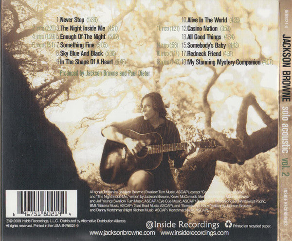 Jackson Browne : Solo Acoustic Vol. 2 (CD, Album, Dig)