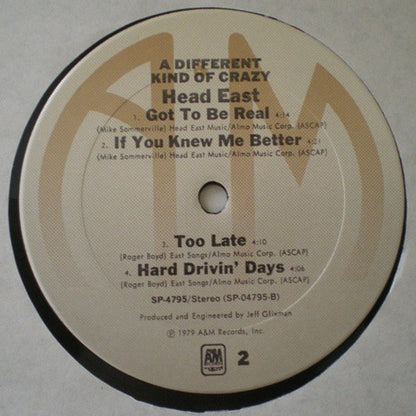 Head East : A Different Kind Of Crazy (LP, Album, San)