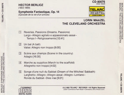 Berlioz* - Lorin Maazel ~ The Cleveland Orchestra : Symphonie Fantastique (CD, Album, RE)