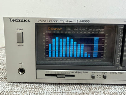Technics SH-8055 Stereo Graphic Equalizer with Spectrum Analyzer and Technics RP-3215E Condenser Microphone * Fully Serviced