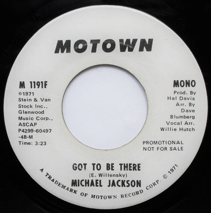 Michael Jackson : Got To Be There (7", Single, Mono, Promo)