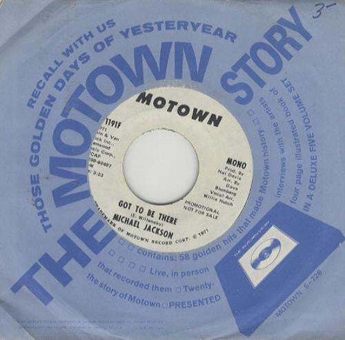 Michael Jackson : Got To Be There (7", Single, Mono, Promo)