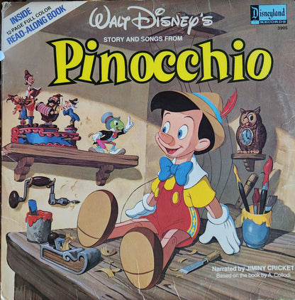 Ned Washington, Leigh Harline, Paul J. Smith : Walt Disney's Story And Songs From Pinocchio (LP, Album, RE)