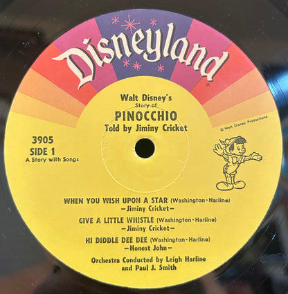Ned Washington, Leigh Harline, Paul J. Smith : Walt Disney's Story And Songs From Pinocchio (LP, Album, RE)