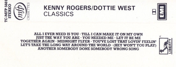 Kenny Rogers & Dottie West : Classics (Cass, Album, RE, Dol)