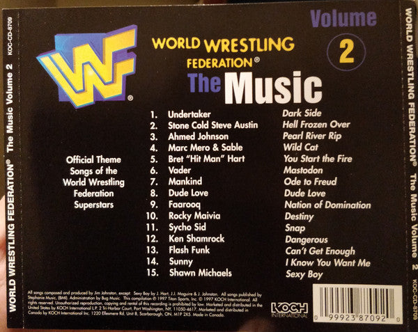 Jim Johnston* : World Wrestling Federation: The Music, Volume 2 (CD, Comp)