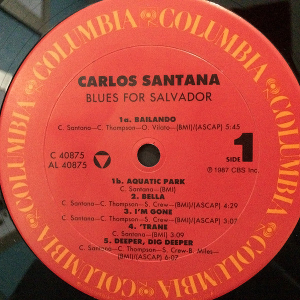 Carlos Santana : Blues For Salvador (LP, Album)