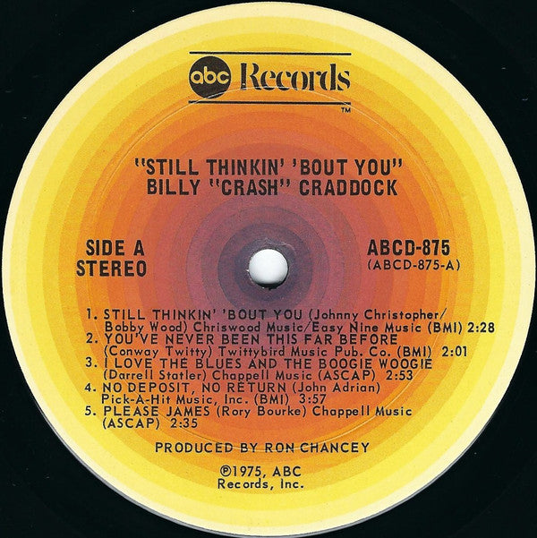 Billy 'Crash' Craddock : Still Thinkin' About You (LP, Album)