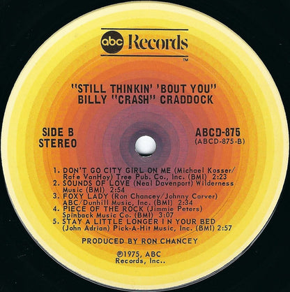 Billy 'Crash' Craddock : Still Thinkin' About You (LP, Album)