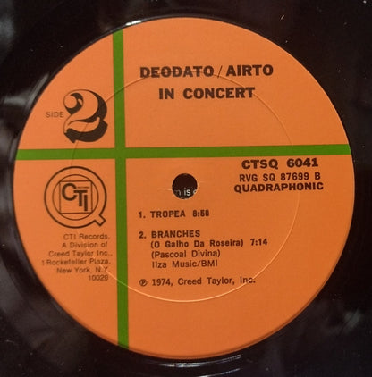 Deodato* / Airto* : In Concert (LP, Album, Quad)