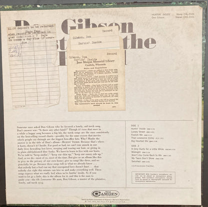 Don Gibson : Hurtin' Inside (LP, Comp, Mono, Ind)