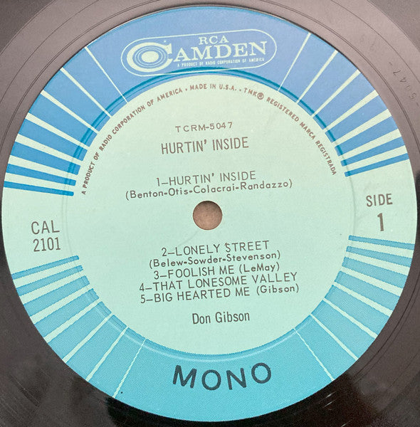 Don Gibson : Hurtin' Inside (LP, Comp, Mono, Ind)