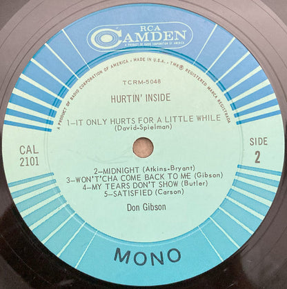 Don Gibson : Hurtin' Inside (LP, Comp, Mono, Ind)