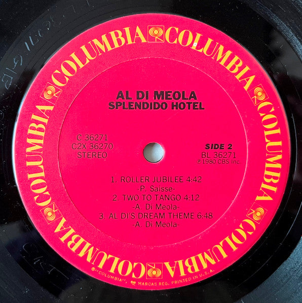 Al Di Meola : Splendido Hotel (2xLP, Album, Car)