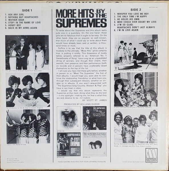 The Supremes : More Hits By The Supremes (LP, Album, Mono, Roc)