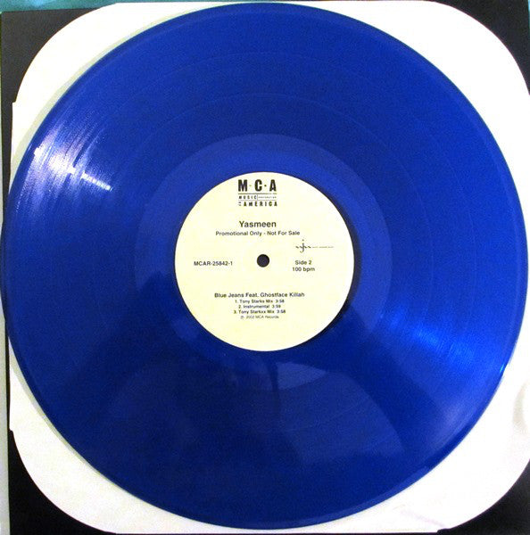 Yasmeen Feat. Ghostface Killah : Blue Jeans (12", Promo, Blu)