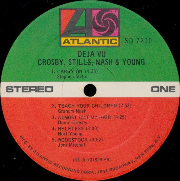 Crosby, Stills, Nash & Young / Dallas Taylor & Greg Reeves : Déjà Vu (LP, Album, Club, PR )