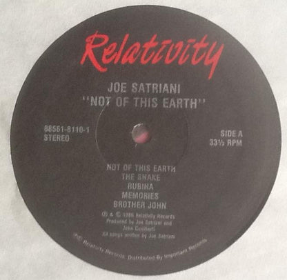 Joe Satriani : Not Of This Earth (LP, Album)