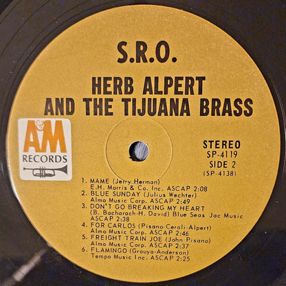 Herb Alpert & The Tijuana Brass : S.R.O. (LP, Album)