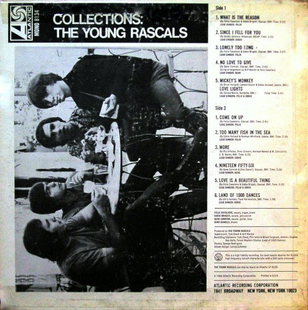 The Young Rascals : Collections (LP, Album, Mono)